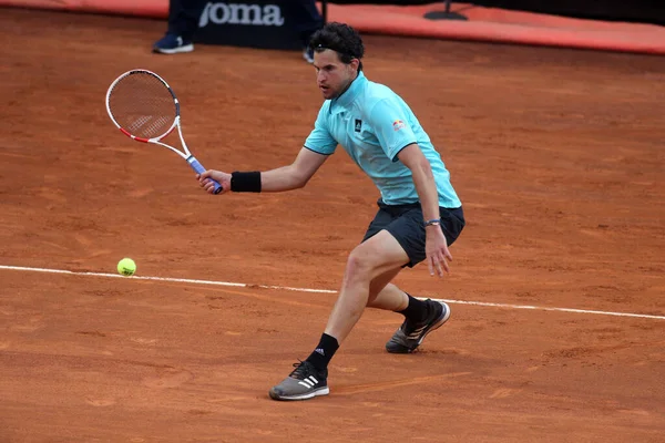 Rome Italy May Thiem Aut Plays Forehand Fognini Italy Single — 스톡 사진