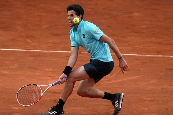 ROME, ITALY - 09 Mayıs 2022 tarihinde İtalya 'nın Foro Italico kentinde oynanan Internazionali BNL D' Italia 'da oynanan maçta, İtalyan F. Fognini' ye karşı forehand oynadı..