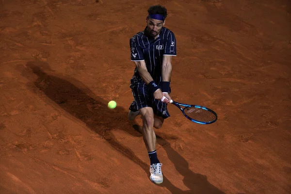 Rome Italy May Fognini Italy Plays Forehand Thiem Aut Single — стоковое фото