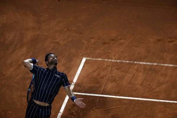 Rome Italy May Fognini Italy Plays Forehand Thiem Aut Single — 스톡 사진