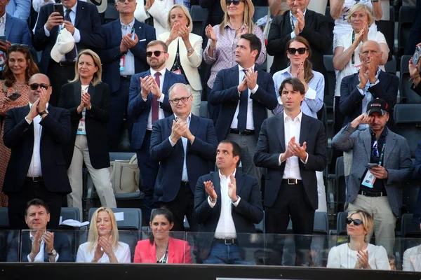 Rome Italy 2022 นของกร งโรม Gualtieri ในการแข นคร Novak Djokovic — ภาพถ่ายสต็อก