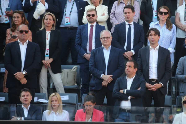 Rome Italy 2022 นของกร งโรม Gualtieri ในการแข นคร Novak Djokovic — ภาพถ่ายสต็อก