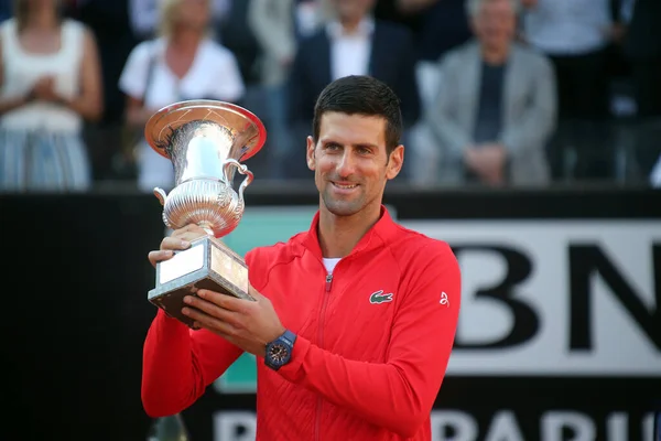 Rome Italy 2022 Award Ceremony Novak Djokovic Wins Trophy Final — Stock fotografie