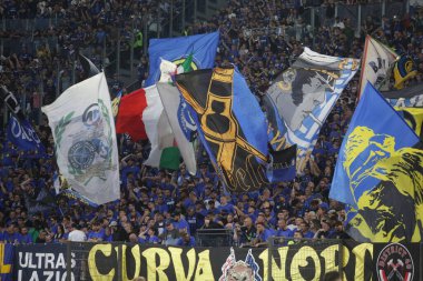 ROME, Italy - 11.05.2022:   in action during the football match Italy Cup Final 2022 Trophy  between FC JUVENTUS TURIN VS FC INTERNAZIONALE MILAN  at Olympic stadium in Rome