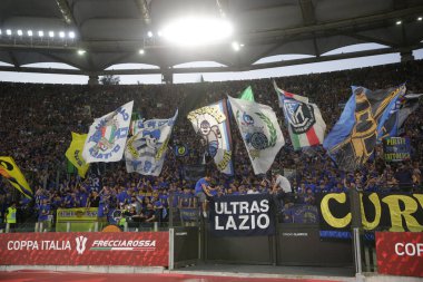 ROME, İtalya - 11.05.2022: FC JUVENTUS TURIN 'e karşı FC INTERNAZIONALE MILAN' ın Roma 'daki Olimpiyat Stadyumu' nda oynanan İtalya Kupası Finali 2022 Kupası 'nda eylem halindedir.
