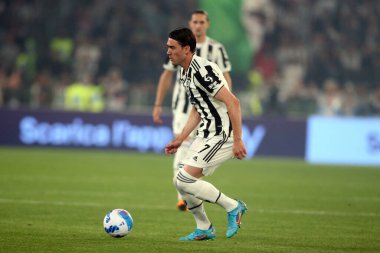 ROME, Italy - 11.05.2022:   in action during the football match Italy Cup Final 2022 Trophy  between FC JUVENTUS TURIN VS FC INTERNAZIONALE MILAN  at Olympic stadium in Rome