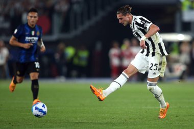 ROME, Italy - 11.05.2022:   in action during the football match Italy Cup Final 2022 Trophy  between FC JUVENTUS TURIN VS FC INTERNAZIONALE MILAN  at Olympic stadium in Rome