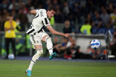 ROME, Italy - 11.05.2022:   in action during the football match Italy Cup Final 2022 Trophy  between FC JUVENTUS TURIN VS FC INTERNAZIONALE MILAN  at Olympic stadium in Rome