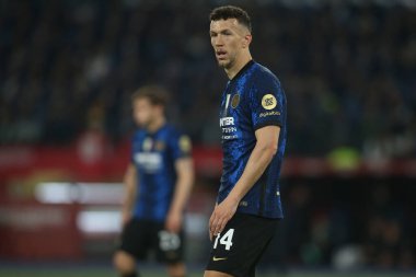 ROME, İtalya - 11.05.2022: FC JUVENTUS TURIN 'e karşı FC INTERNAZIONALE MILAN' ın Roma 'daki Olimpiyat Stadyumu' nda oynanan İtalya Kupası Finali 2022 Kupası 'nda eylem halindedir.
