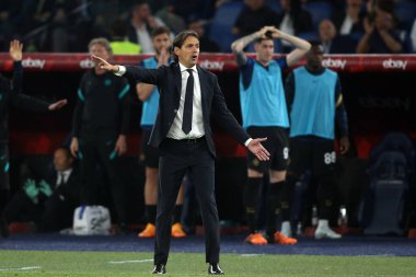 ROME, İtalya - 11.05.2022: FC JUVENTUS TURIN 'e karşı FC INTERNAZIONALE MILAN' ın Roma 'daki Olimpiyat Stadyumu' nda oynanan İtalya Kupası Finali 2022 Kupası 'nda eylem halindedir.