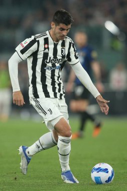 ROME, Italy - 11.05.2022:   in action during the football match Italy Cup Final 2022 Trophy  between FC JUVENTUS TURIN VS FC INTERNAZIONALE MILAN  at Olympic stadium in Rome