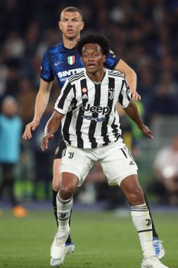 ROME, İtalya - 11.05.2022: FC JUVENTUS TURIN 'e karşı FC INTERNAZIONALE MILAN' ın Roma 'daki Olimpiyat Stadyumu' nda oynanan İtalya Kupası Finali 2022 Kupası 'nda eylem halindedir.