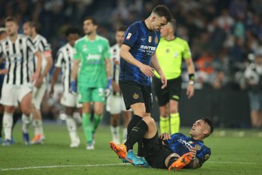 ROME, Italy - 11.05.2022:   in action during the football match Italy Cup Final 2022 Trophy  between FC JUVENTUS TURIN VS FC INTERNAZIONALE MILAN  at Olympic stadium in Rome
