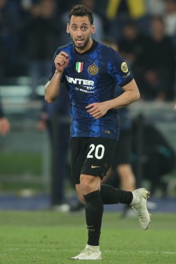 ROME, İtalya - 11.05.2022: FC JUVENTUS TURIN 'e karşı FC INTERNAZIONALE MILAN' ın Roma 'daki Olimpiyat Stadyumu' nda oynanan İtalya Kupası Finali 2022 Kupası 'nda eylem halindedir.