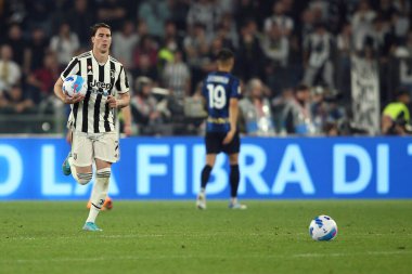 ROME, İtalya - 11.05.2022: FC JUVENTUS TURIN 'e karşı FC INTERNAZIONALE MILAN' ın Roma 'daki Olimpiyat Stadyumu' nda oynanan İtalya Kupası Finali 2022 Kupası 'nda eylem halindedir.