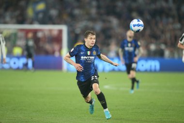 ROME, İtalya - 11.05.2022: FC JUVENTUS TURIN 'e karşı FC INTERNAZIONALE MILAN' ın Roma 'daki Olimpiyat Stadyumu' nda oynanan İtalya Kupası Finali 2022 Kupası 'nda eylem halindedir.