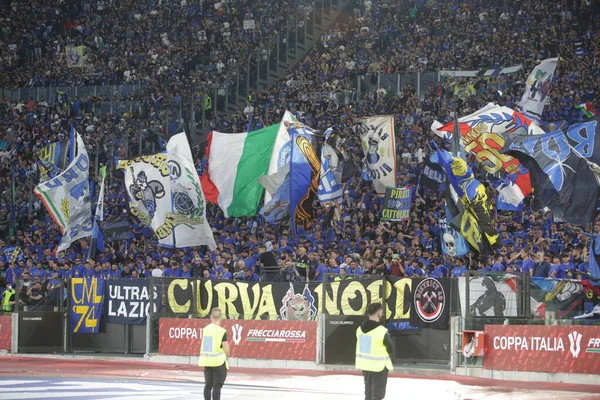 ROME, İtalya - 11.05.2022: FC JUVENTUS TURIN 'e karşı FC INTERNAZIONALE MILAN' ın Roma 'daki Olimpiyat Stadyumu' nda oynanan İtalya Kupası Finali 2022 Kupası 'nda eylem halindedir.