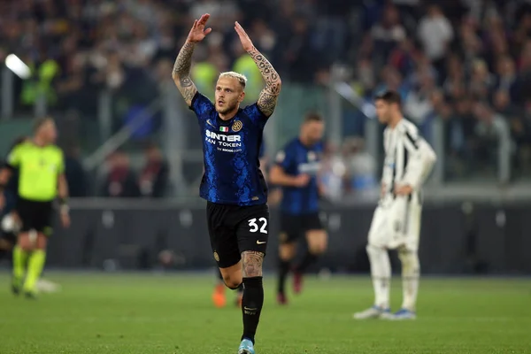 Roma Italia 2022 Azione Durante Partita Calcio Finale Coppa Italia — Foto Stock