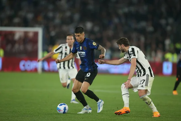 Roma Italia 2022 Azione Durante Partita Calcio Finale Coppa Italia — Foto Stock