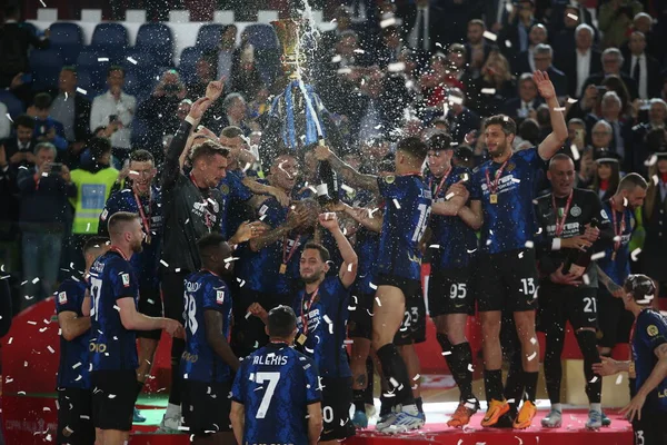 โรม ตาล 2022 Inter ชนะถ วยอ ตาล และได บรางว ลหล — ภาพถ่ายสต็อก