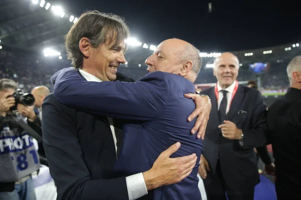 โรม ตาล 2022 Simone Inzaghi Coach Inter และผ ดการ Marotta — ภาพถ่ายสต็อก