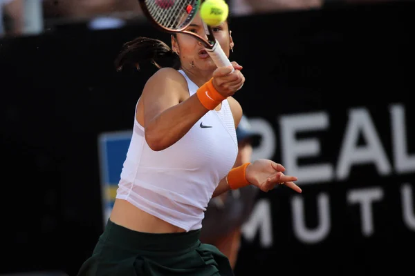 Roma Italia 2022 Raducanu Gbr Gioca Partita Contro Andreescu Canada — Foto Stock