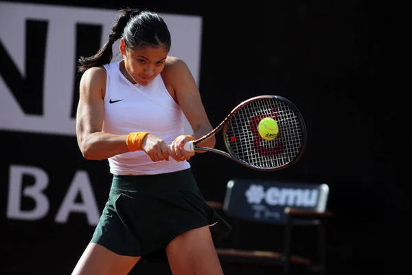 Řím Itálie 2022 Raducanu Gbr Hrají Proti Andreescu Canada Během — Stock fotografie