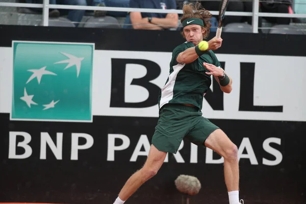 Rome Italië 2022 Andrey Rublev Russian Speelt Wedstrijd Tegen Krajinovic — Stockfoto