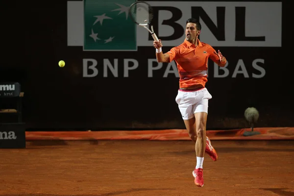 Rome Italy 2022 Novak Djokovic Srb Play Game Casper Ruud — Stock Photo, Image