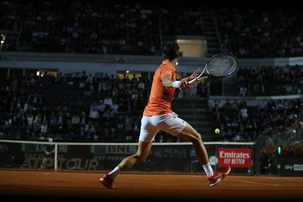 Rome Italy 2022 Novak Djokovic Srb Play Game Casper Ruud — Stockfoto