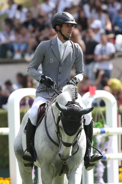 Rome Italie 2022 Christian Kukuk Ride Horse Mumbai Piazza Siena — Photo