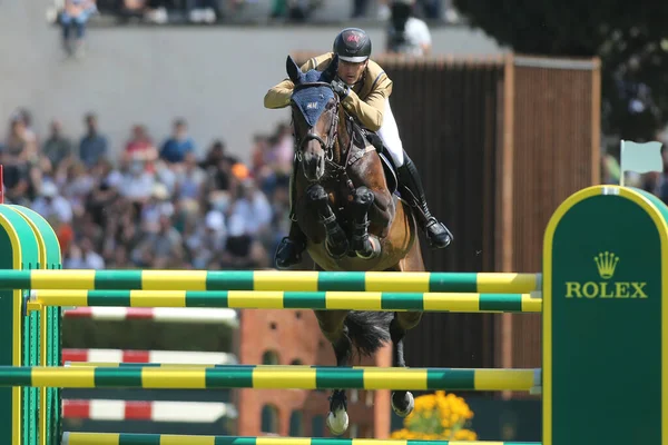 Rome Italië 2022 Nicola Philippaerts Ruiterpaard Katanga Dingeshof Piazza Siena — Stockfoto