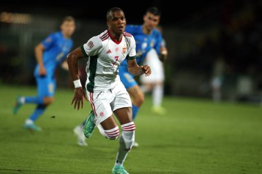 ROME, İtalya - 07.06.2022: LOIC NEGO (HUN) UEFA Milletler Ligi 2023 futbol karşılaşması sırasında İtalya ile HUngary arasında oynanan Orogel Stadyumu-Dino Manuzzi maçında.