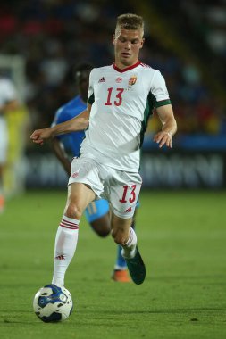 ROME, İtalya - 07.06.2022: ANDRAS SCHAFER (HUN) UEFA Milletler Ligi 2023 futbol karşılaşması sırasında İtalya ile Hungary arasındaki Orogel Stadyumu-Dino Manuzzi maçı, 07 Haziran 2022.