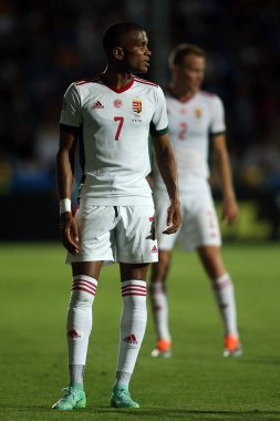 ROME, İtalya - 07.06.2022: LOIC NEGO (HUN) UEFA Milletler Ligi 2023 futbol karşılaşması sırasında İtalya ile HUngary arasında oynanan Orogel Stadyumu-Dino Manuzzi maçında.