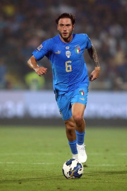 ROME, İtalya - 07.06.2022: DAVIDE CALABRIA (ITALALALY) UEFA Milletler Ligi 2023 maçında İtalya ile Hungary arasında oynanan Orogel Stadyumu-Dino Manuzzi maçında.