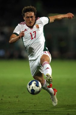 ROME, İtalya - 07.06.2022: CALLIM STYLES (HUN) UEFA Milletler Ligi 2023 futbol karşılaşması sırasında İtalya ile HUngary arasındaki Orogel Stadyumu-Dino Manuzzi maçı, 07 Haziran 2022.