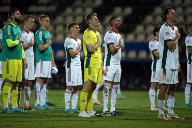 ROME, İtalya - 07.06.2022: UEFA Milletler Ligi 2023 futbol karşılaşmasının sonunda HUNGARIAN Timi Cesena 'daki Orogel Stadyumu-Dino Manuzzi maçında İtalya ile HUngary arasındaki maç 07 Haziran 2022.
