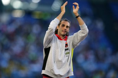 ROME, İtalya - 09.06.2022: IAAF Wanda Diamond League 'de Gianmarco Tamberi (ITA) - Golden Gala toplantısı 2022, Roma' da Stadio Olimpico 'da. 