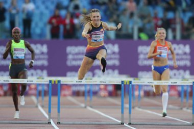 ROME, İtalya - 09.06.2022: BOL FEMKE (NED) IAAF Wanda Diamond League - Roma 'daki Stadio Olimpico' da 2022 Golden Gala toplantısı. 