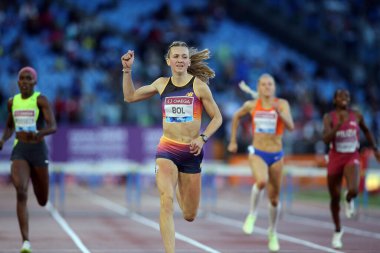 ROME, İtalya - 09.06.2022: BOL FEMKE (NED) IAAF Wanda Diamond League - Roma 'daki Stadio Olimpico' da 2022 Golden Gala toplantısı. 