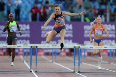 ROME, İtalya - 09.06.2022: BOL FEMKE (NED) IAAF Wanda Diamond League - Roma 'daki Stadio Olimpico' da 2022 Golden Gala toplantısı. 