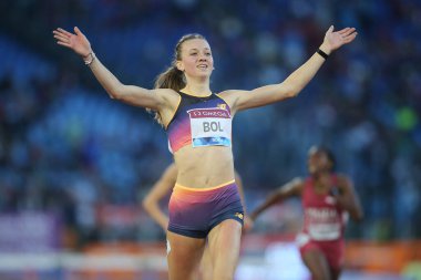 ROME, İtalya - 09.06.2022: BOL FEMKE (NED) IAAF Wanda Diamond League - Roma 'daki Stadio Olimpico' da 2022 Golden Gala toplantısı. 