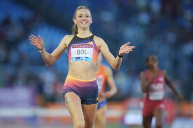 ROME, İtalya - 09.06.2022: BOL FEMKE (NED) IAAF Wanda Diamond League - Roma 'daki Stadio Olimpico' da 2022 Golden Gala toplantısı. 