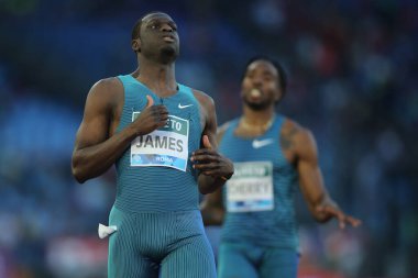 ROME, İtalya - 09.06.2022: JAMES KIRANI (GRN) IAAF Wanda Diamond League - Roma 'daki Stadio Olimpico' da Altın Gala toplantısı 2022. 