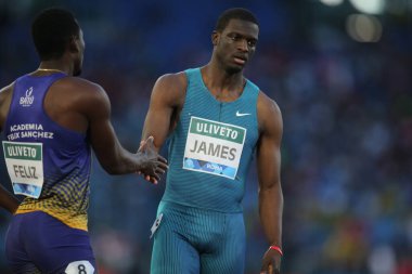 ROME, İtalya - 09.06.2022: JAMES KIRANI (GRN) IAAF Wanda Diamond League - Roma 'daki Stadio Olimpico' da Altın Gala toplantısı 2022. 
