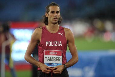 ROME, İtalya - 09.06.2022: GIAMARCO TAMBERI (ITA) IAAF Wanda Diamond League - Golden Gala toplantısı 2022. 