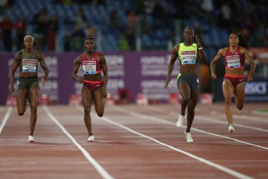 ROME, İtalya - 09.06.2022: JACKSON SHERICKA (JAM) IAF Wanda Diamond League - Roma 'daki Stadio Olimpico' da Golden Gala toplantısı 2022. 