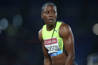 ROME, İtalya - 09.06.2022: JACKSON SHERICKA (JAM) IAF Wanda Diamond League - Roma 'daki Stadio Olimpico' da Golden Gala toplantısı 2022. 