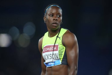 ROME, İtalya - 09.06.2022: JACKSON SHERICKA (JAM) IAF Wanda Diamond League - Roma 'daki Stadio Olimpico' da Golden Gala toplantısı 2022. 